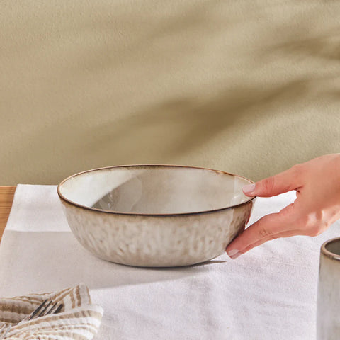 Karaca Rixton Ceramic Bowl, 16cm, Beige