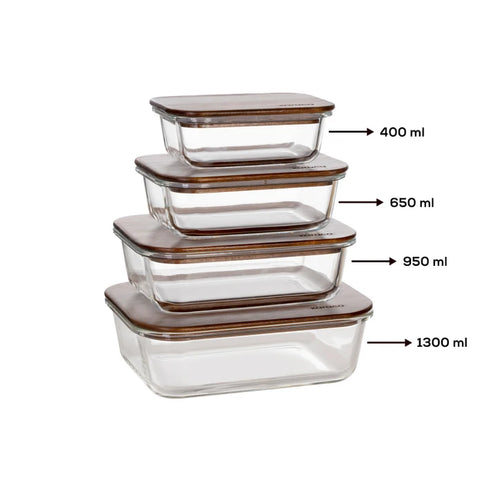 Karaca Karya Acacia Storage Container, 950ml, Clear