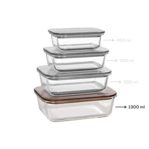 Karaca Karya Acacia Storage Container, 1300ml, Clear