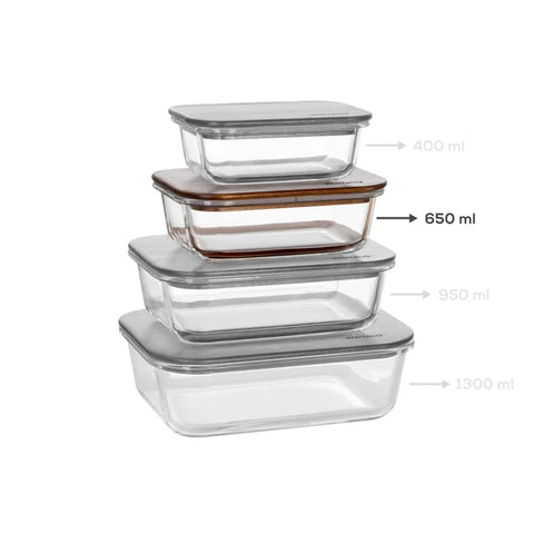 Karaca Karya Acacia Storage Container, 650ml, Clear