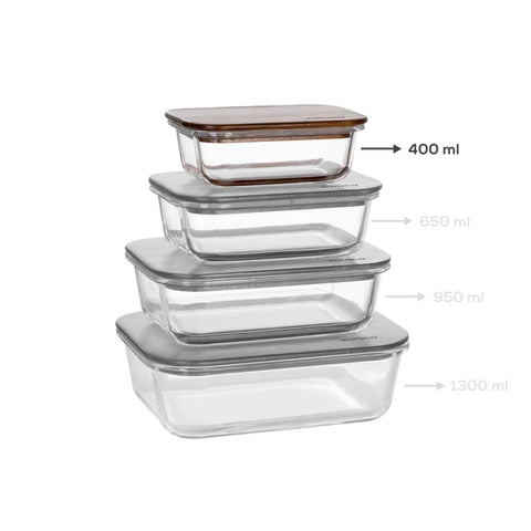 Karaca Karya Acacia Storage Container, 400ml, Clear