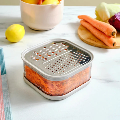 Karaca x Refika Grater with Storage Container, 500ml, Gray