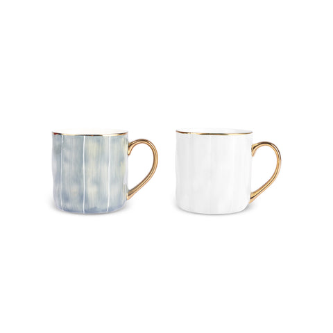 Karaca Diego 2 Piece Stoneware Mug Set, 350ml, Multicolour