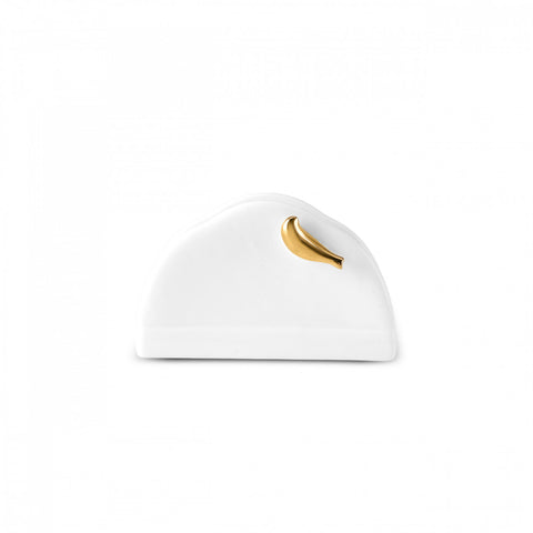 Karaca X Müge Anlı Bone China Napkin Holder, Gold White