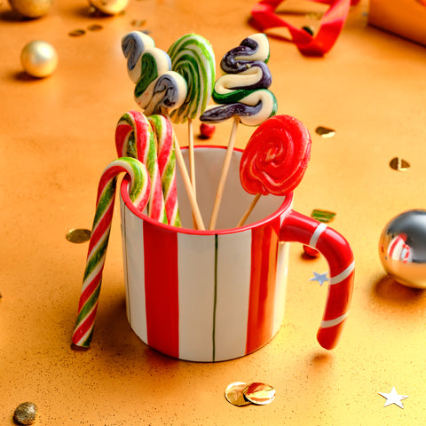 Karaca New Year Christmas Candy Stripe Mug, 720ml