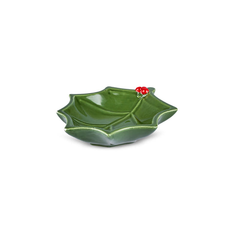 Karaca New Year Butcher's Broom Snack Bowl, 12cm, Green