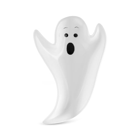 Karaca Halloween Ghosts Ceramic Snack Bowl, 12cm, Black White