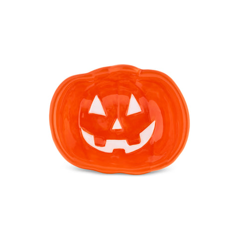 Karaca Halloween Tiny Pumpkin Ceramic Snack Bowl, 8cm, Orange