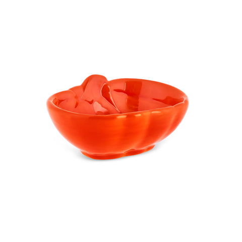 Karaca Halloween Tiny Pumpkin Ceramic Snack Bowl, 8cm, Orange