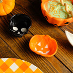 Karaca Halloween Tiny Pumpkin Ceramic Snack Bowl, 8cm, Orange