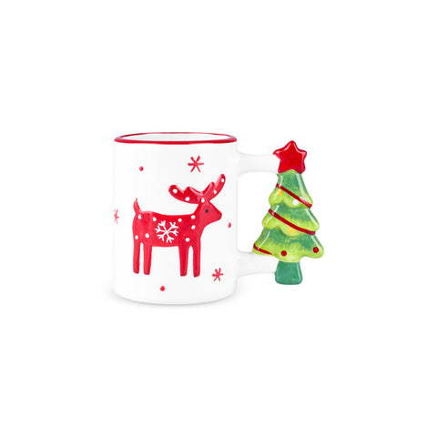 Karaca New Year Christmas Deer Cup, Multi