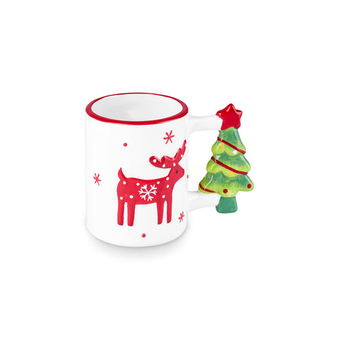 Karaca New Year Christmas Deer Cup, Multi