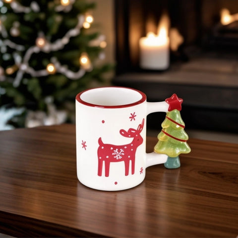 Karaca New Year Christmas Deer Cup, Multi