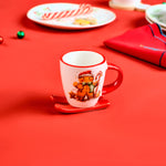 Karaca New Year Christmas Cute Gingerbread Man Coffee Cup, Multi