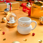 Karaca New Year Christmas Golden Snowman Mug, 350ml, Multi