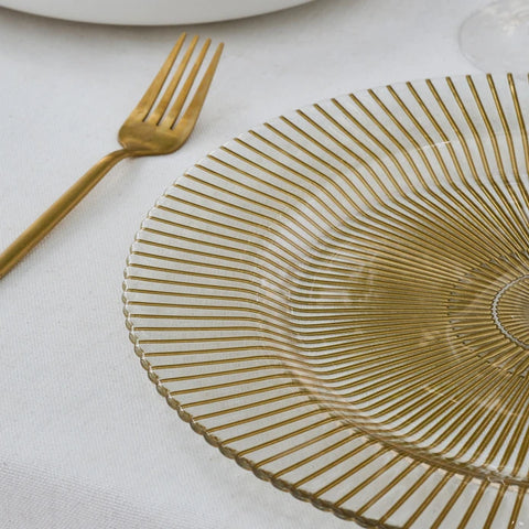 Lorie Round Golden Placemat, 33cm