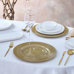 Marisa Round Glitter Golden Placemat, 33cm