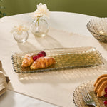 Karaca Braid Lustrous Glass Large Serving Platter, 32,5x13,5cm, Luster