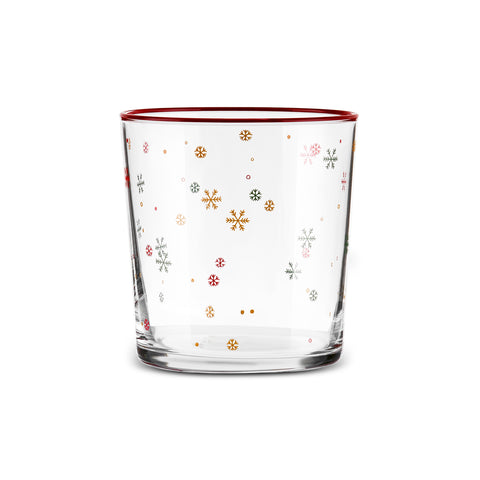 Karaca Home New Year Christmas 3-Piece Snowy Water Glass Set, 380ml, Multi