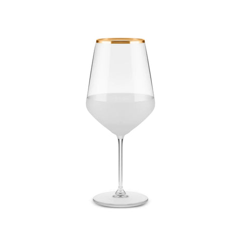 Karaca Jasmine 3-Piece Wine Glass Set, 490ml, White