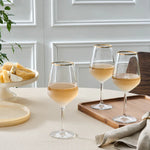 Karaca Jasmine 3-Piece Wine Glass Set, 490ml, White