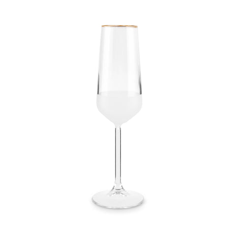 Karaca Jasmine Champagne Flute Glass, 195ml, White