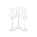 Karaca Jasmine Champagne Flute Glass, 195ml, White