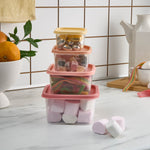 Karaca Dora Mini 4-Piece Storage Container Set, Multi