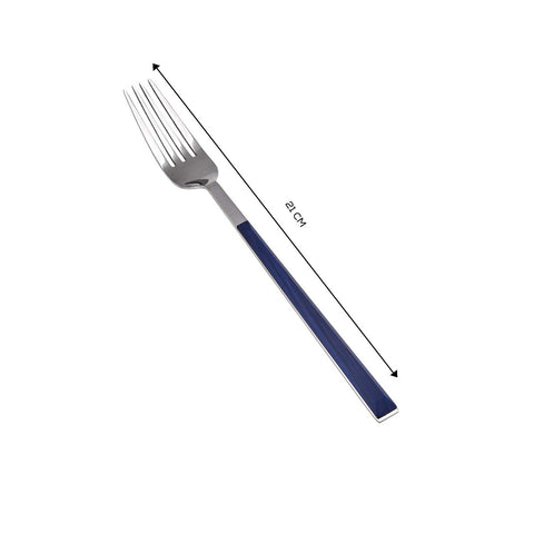 Karaca Salzburg Stainless Steel Table Fork, 21cm, Indigo Silver