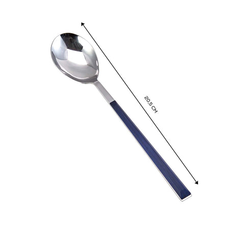 Karaca Salzburg Stainless Steel Table Spoon, 20.5cm, Indigo Silver