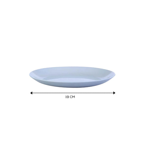 Karaca Swan Opal Glass Side Plate, 19cm, Grey