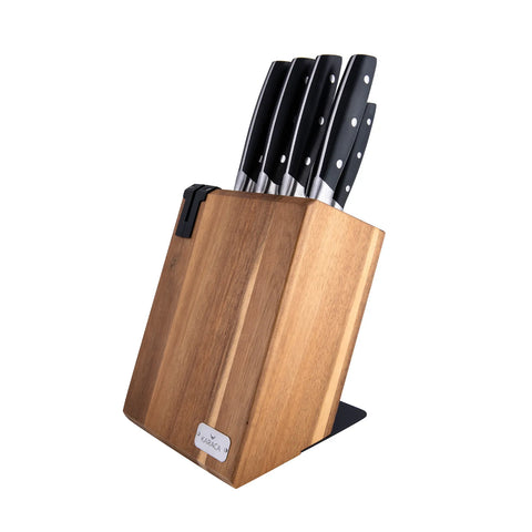 Karaca Create 7 Piece Knife Block Set, Black