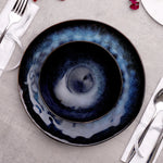 Karaca 12-Piece Reactive Glaze Dinner Set for 6 People, Blue