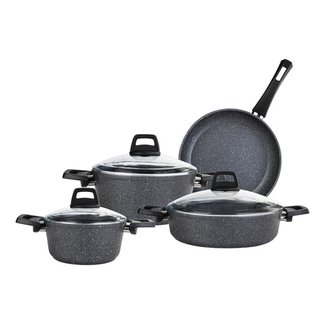 Karaca Atlas Biogranite 7-Piece Non-Stick Cookware Set, Grey