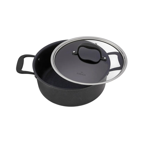 Karaca BioDiamond Pro 7-Piece Non-Stick Induction Cookware Set, Black