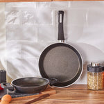 Karaca Blackgold Biogranite 2-Piece Non-Stick Pan Set, Black Gold