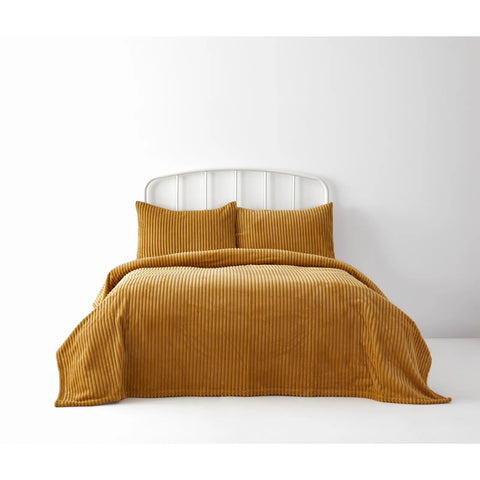 Karaca Home Joena Bedspread Set, Double, Mustard