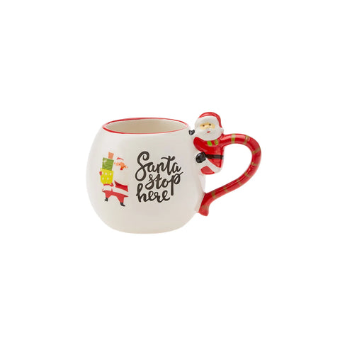 Karaca New Year Christmas Santa Ceramic Mug, 450ml, Multi