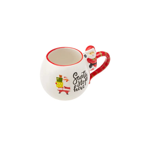 Karaca New Year Christmas Santa Ceramic Mug, 450ml, Multi