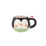 Karaca New Year Christmas Fat Penguin Ceramic Mug, 380ml, Multi