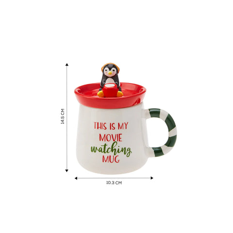 Karaca New Year Christmas Movie Ceramic Mug, 500ml, Multi