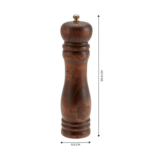 Karaca African Wooden Spice Grinder, 20.5cm, Brown