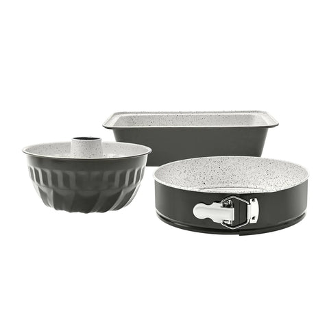 Karaca Retro Biogranite Bakeware Set, 3 Piece, Anthracite