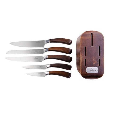 Karaca Kılıç 5 Piece Knife Block Set, Wood