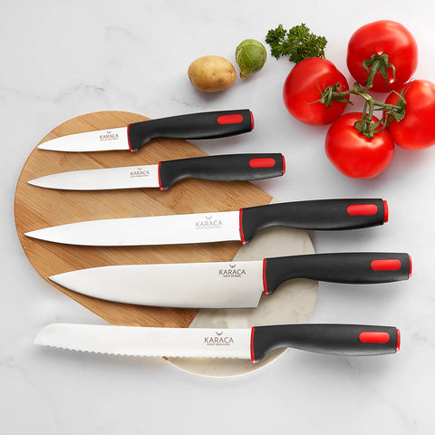 Karaca Elvis Bread Knife, 20cm, Black Orange