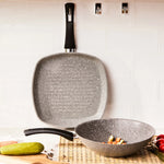 Karaca Gris Biogranite 2-Piece Pan Set, Grey