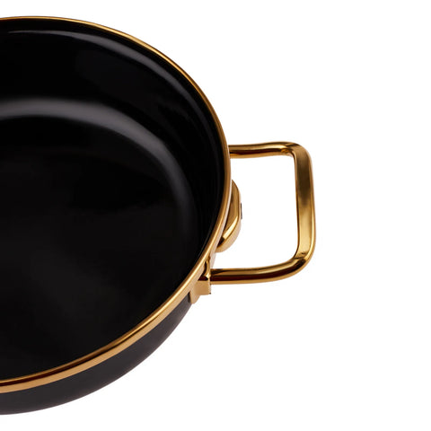 Karaca Retro 2-Piece Enamel Induction Pan Set, Anthracite