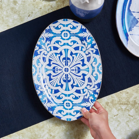 Karaca​ Istanbul Collection Harem Porcelain Serving Platter, 35cm, Multi