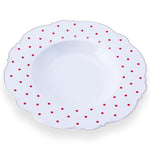 Karaca Romantic Porcelain Pasta Bowl, 23cm, Red White