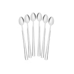 Karaca Arcadia 6-Piece Stainless Steel Latte Spoon Set, 21cm, Silver